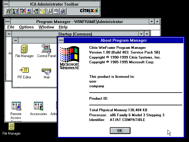 Citrix WinFrame 1.8 - Desktop